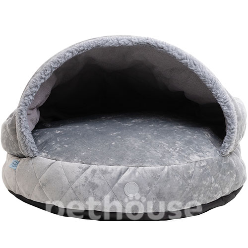 Harley and Cho М'який лежак з капюшоном Cover Gray Plush