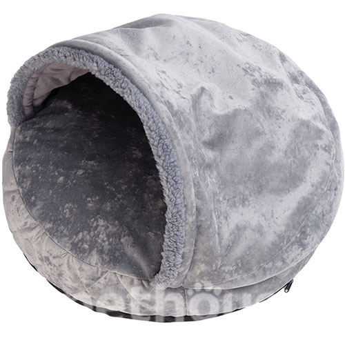 Harley and Cho М'який лежак з капюшоном Cover Gray Plush