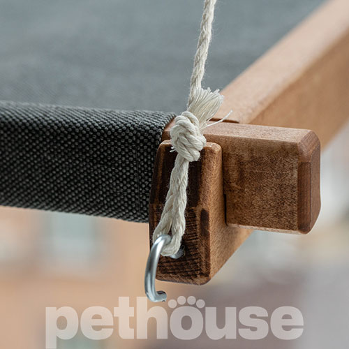 PetJoy Лежанка-гамак на вікно для котів Brown Gray