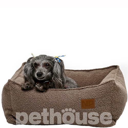 Noble Pet Henry Teddy Mocco М'який лежак з бортами для собак і котів