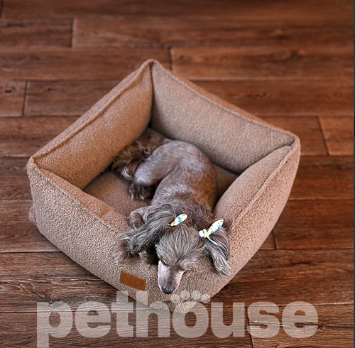 Noble Pet Henry Teddy Mocco М'який лежак з бортами для собак і котів