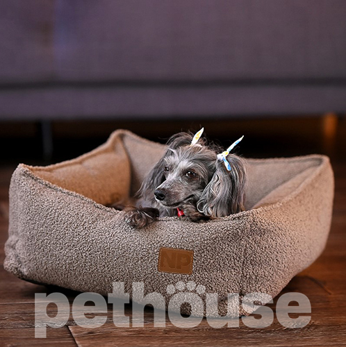 Noble Pet Henry Teddy Mocco М'який лежак з бортами для собак і котів
