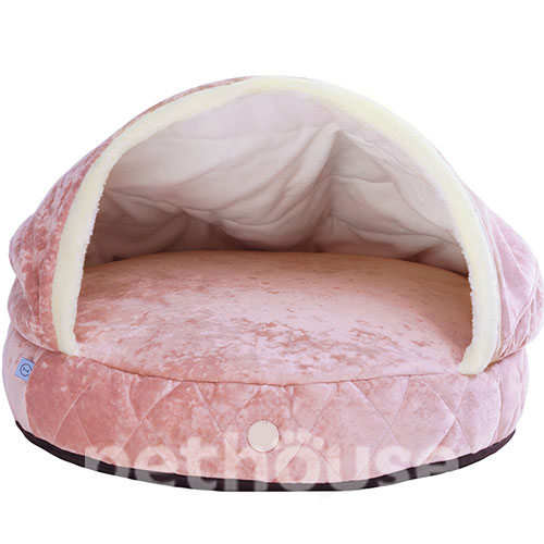 Harley and Cho М'який лежак з капюшоном Cover Pudra Plush