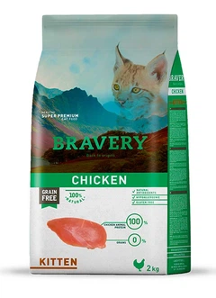 Bravery Корм з куркою для кошенят