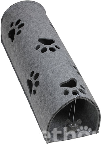 Red Point Kitty Tunnel Будиночок-тунель з мишкою для котів, сірий