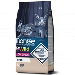 Monge BWild Low Grain Goose Kitten - Сухий низькозерновий корм з м'яса гусака для кошенят