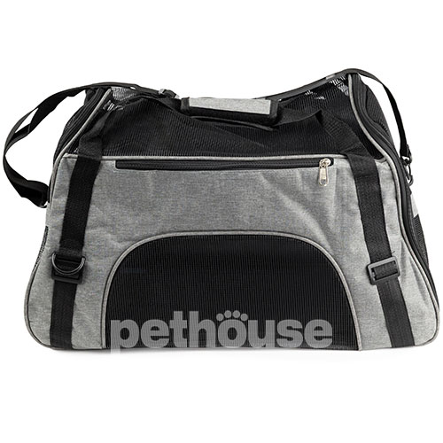 D&M Pets Сумка-переноска Cross-Body для котів і собак, сіра