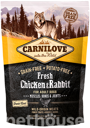 Carnilove Fresh Chicken & Rabbit for Adult Dog - Беззерновий корм з куркою і кроликом для дорослих собак