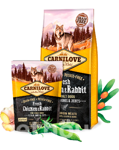 Carnilove Fresh Chicken & Rabbit for Adult Dog - Беззерновий корм з куркою і кроликом для дорослих собак