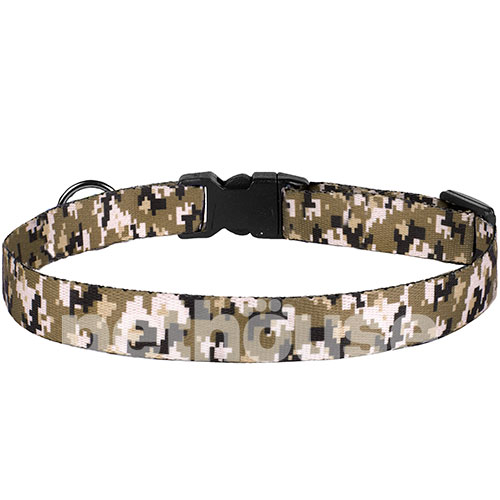 HiDog Нейлоновий нашийник "Militari Pixel" для котів