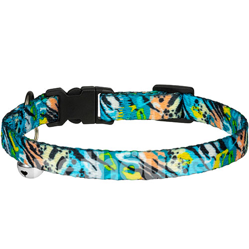 HiDog Нейлоновий нашийник "Abstraction blue" для котів
