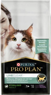 Сухий повнораціонний корм для стерилізованих котів Purina Pro Plan LiveClear для зменшення алергенів на шерсті з індичкою 1.4 кг (7613287232564)