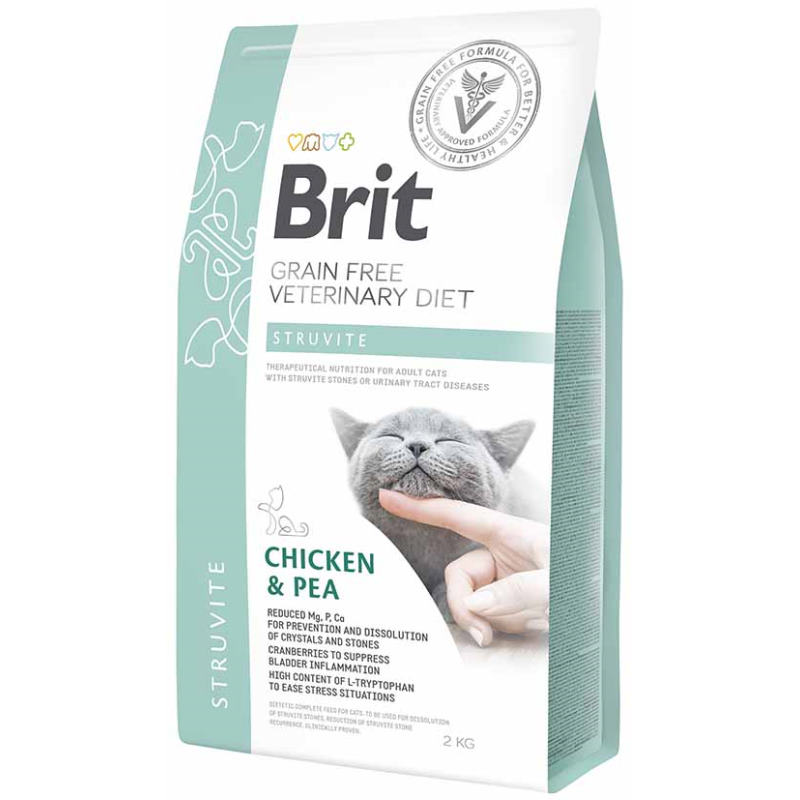 Brit Grain Free Veterinary Diets Brit GF Veterinary Diet (Бріт Ветерінарі Дієт) Cat Struvite - Беззернова дієта при струвитному типі сечокам'яної хвороби з куркою та горохом для котів