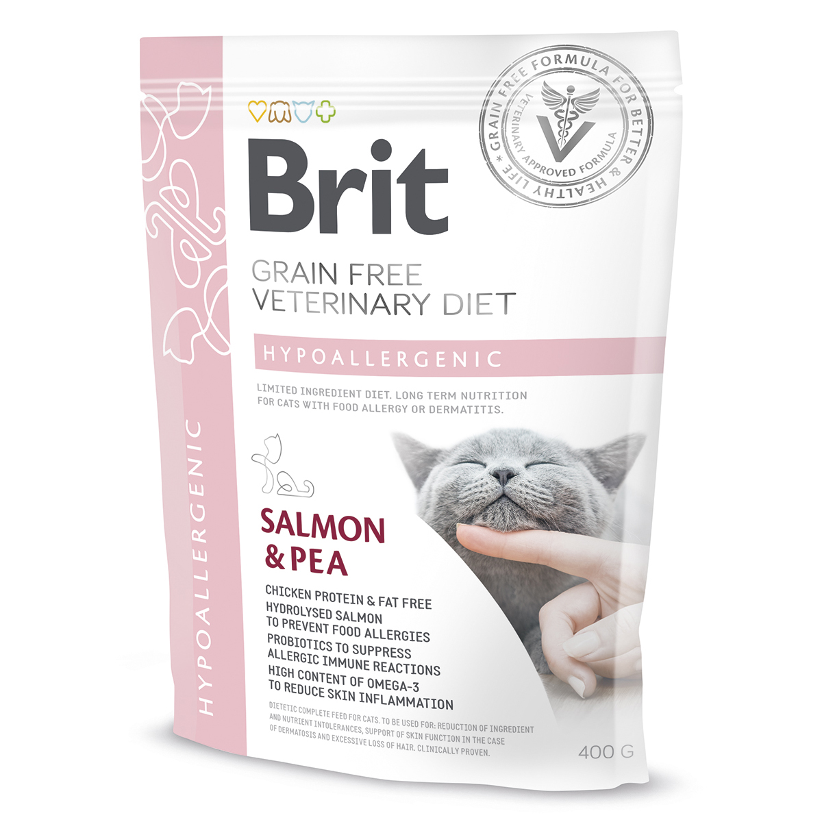 Brit Grain Free Veterinary Diets Brit GF Veterinary Diet (Бріт Ветерінарі Дієт) Cat Hypoallergenic - Беззернова гіпоалергенна дієта з лососем і горохом для котів
