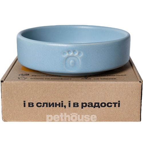 Pethouse Керамічна миска для котів і собак, блакитна
