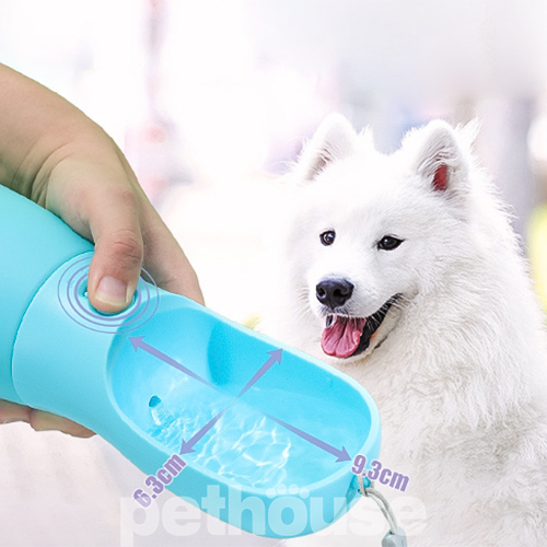 Snugpets Пляшка-поїлка "Омбре" з контейнером для корму для собак і котів