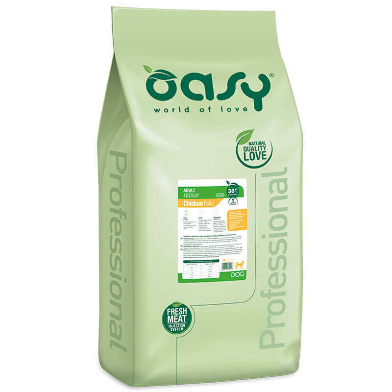 Oasy Корм з м'ясо птиці курка рис для дорослих собак середніх порід