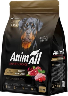 AnimAll Корм з м'ясо та м'ясні субпродукти індичка ягня для собак великих порід