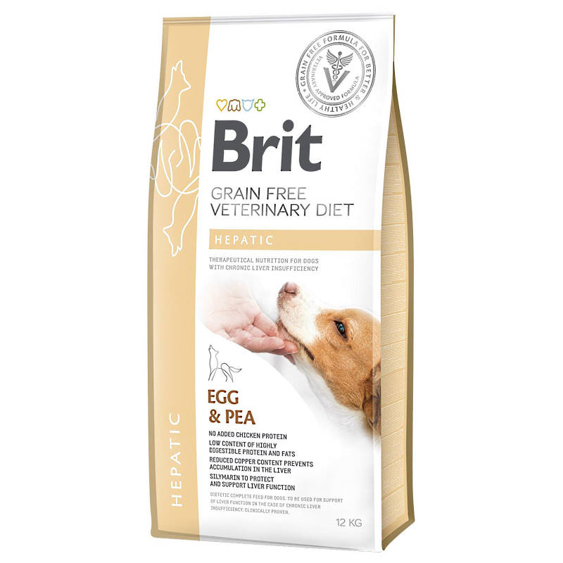 Brit Grain Free Veterinary Diets Brit GF Veterinary Diet (Бріт Ветерінарі Дієт) Dog Hepatic - Беззернова дієта при хворобі печінки з яйцем, горохом, бататом і гречкою для собак