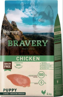 Bravery Корм з куркою для цуценят великих порід