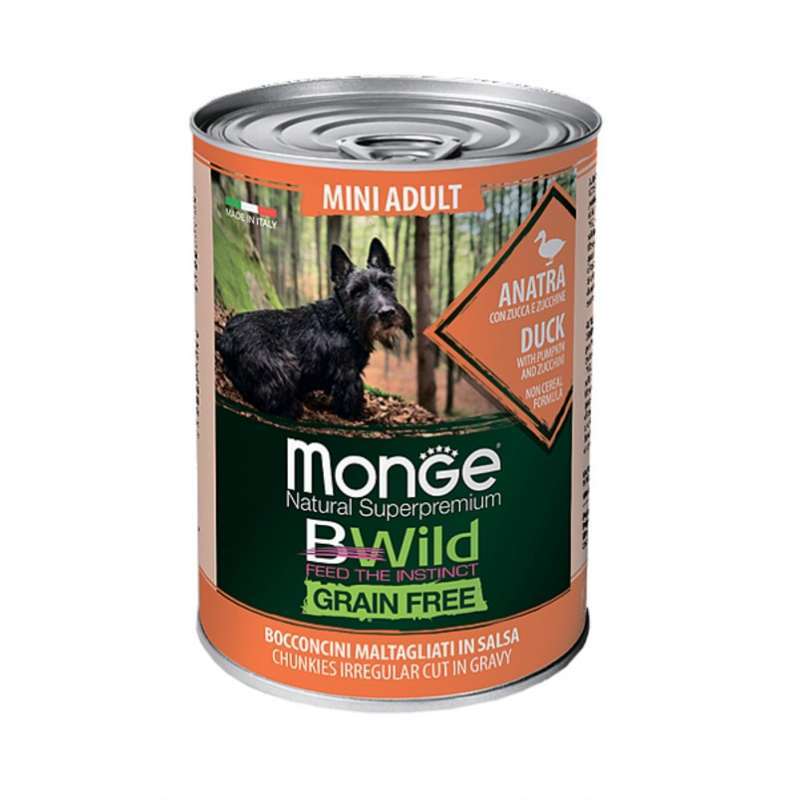 Monge Вологий корм (шматочки в соусі) з качка м'ясо та м'ясні субпродукти для дорослих собак мініатюрних порід