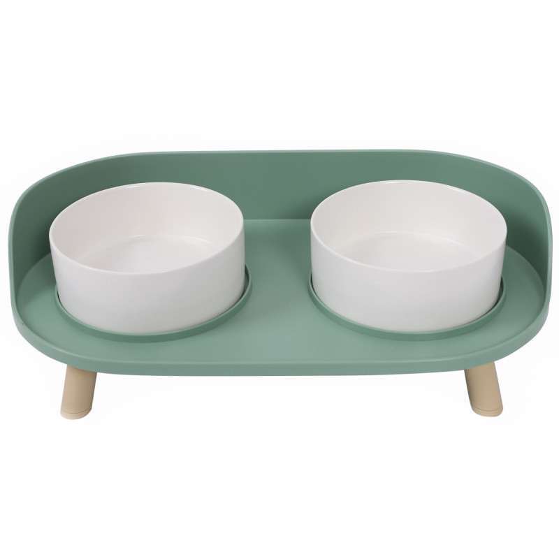 M Pets M-Pets (М-Петс) Altitude Double Raised Pet Bowl - Миска подвійна на підставці для котів та собак