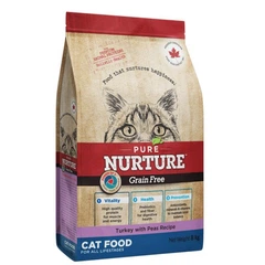 Pure Nurture Grain Free - Сухий беззерновий корм з індичкою та горошком для котів для всіх етапів життя