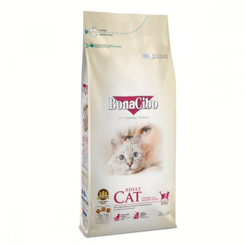 BonaCibo Корм з куркою для дорослих котів