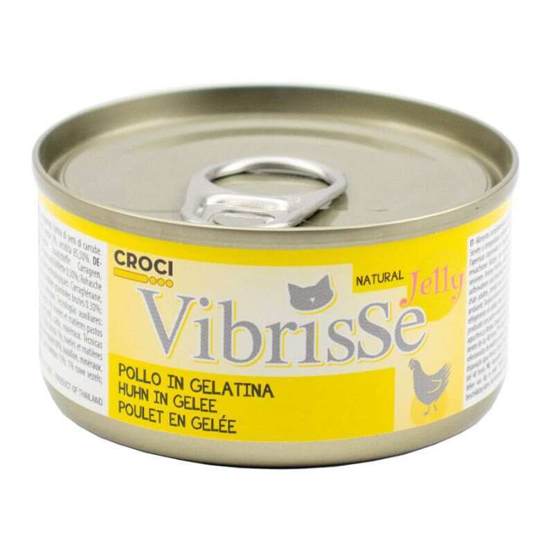 Vibrisse Вологий корм (шматочки в желе) з куркою для дорослих котів