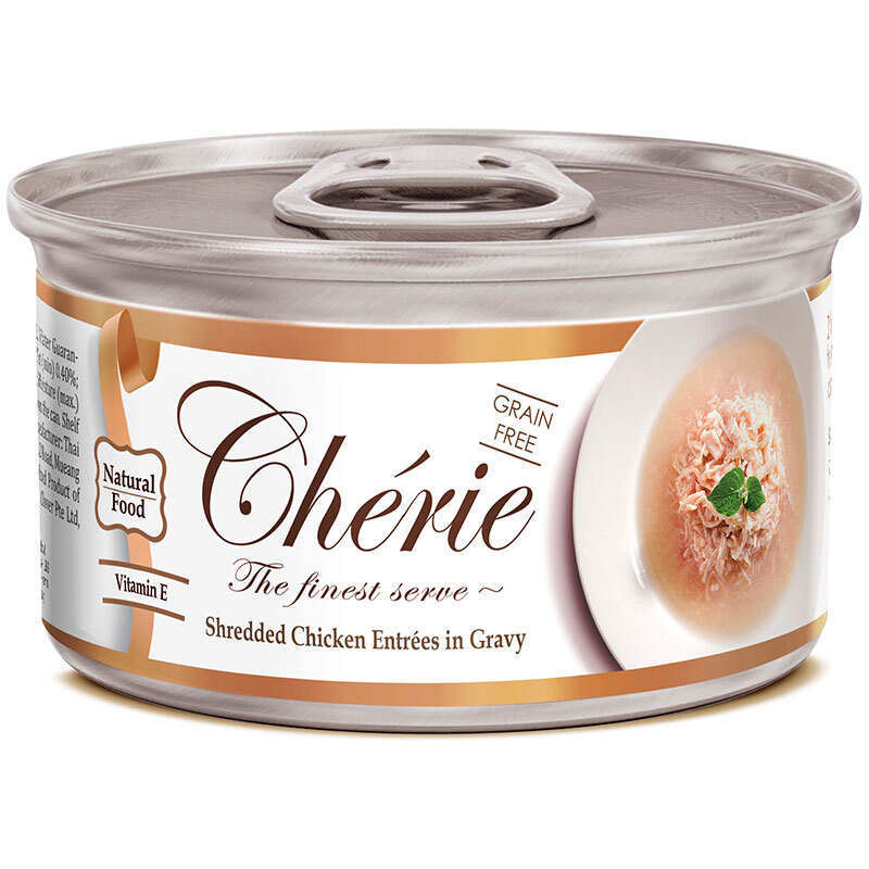 Chérie Вологий корм (шматочки в соусі) з куркою для дорослих котів