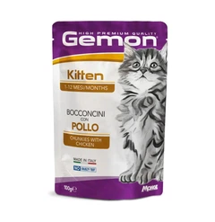 Gemon Вологий корм (шматочки в желе) з курка м'ясо та м'ясні субпродукти для кошенят
