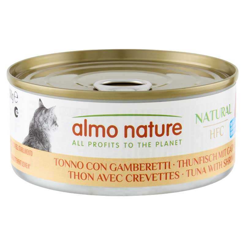 Almo Nature Вологий корм (шматочки в желе) з риба тунець креветки для дорослих котів