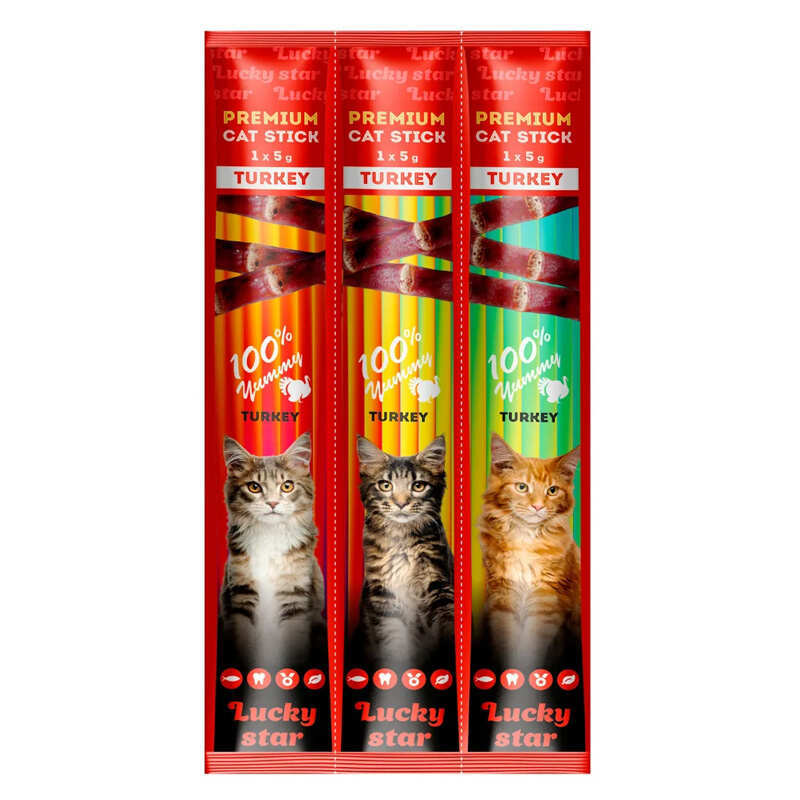 Lucky Star Ласощі Паличка мʼясом індички для котів