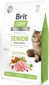 Brit Care Grain-Free Senior Weight Control - Сухий беззерновий корм з куркою для контролю ваги літніх котів