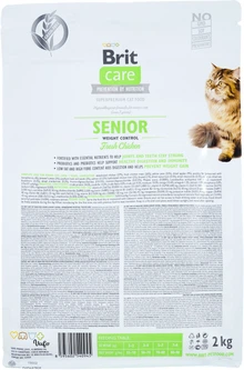 Brit Care Grain-Free Senior Weight Control - Сухий беззерновий корм з куркою для контролю ваги літніх котів