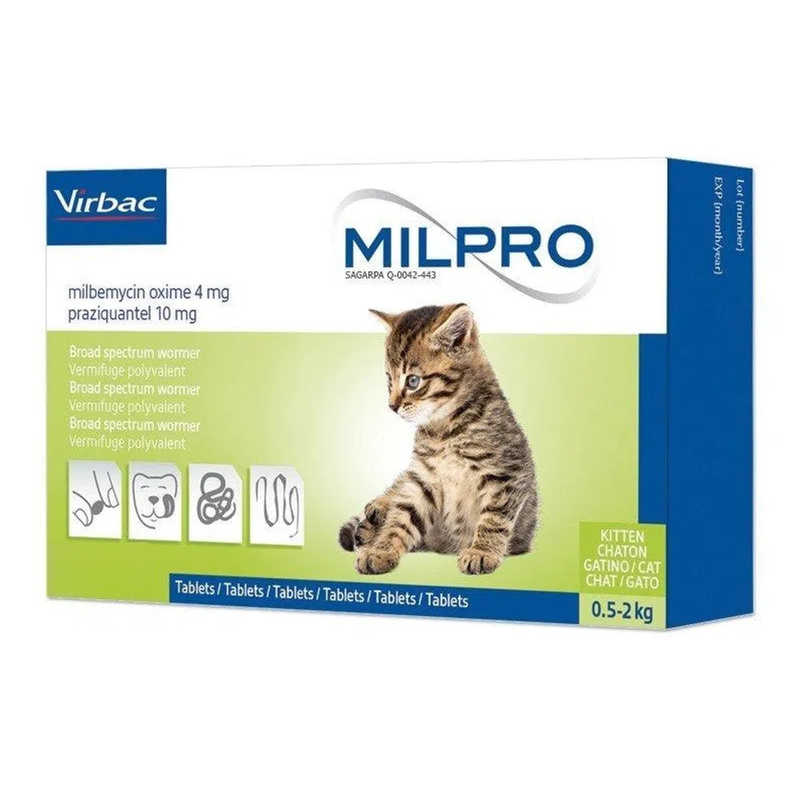 Virbac Препарат Вірбак Milpro Мільпро для кошенят