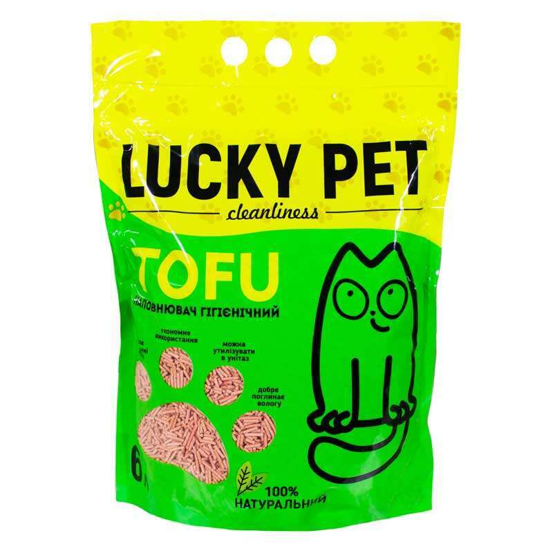 Lucky Pet Tofu Strawberry - Наповнювач соєвий Тофу з ароматом полуниці для котячого туалету