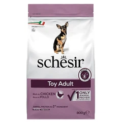 Сухий монопротеїновий корм Schesir Dog Toy Adult Chicken Шезір Той для дорослих собак міні порід з куркою 800 г (ШСВТК0.8)