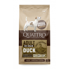 Quattro Adult Duck Small Breed беззерновий корм для дорослих собак дрібних порід з качкою 1,5 кг