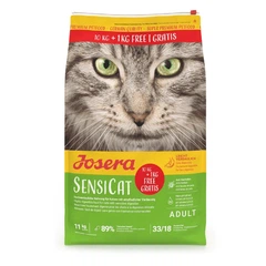 Josera SensiCat Повноцінний корм для дорослих котів з чутливим травленням 10+1 кг