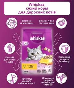 Корм сухий Whiskas для котів з куркою 300 г (5900951014055)