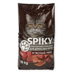 Корм для котів Spiky із яловичиною 10 кг.