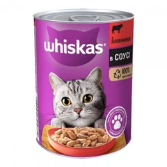 Whiskas Вологий корм (шматочки в соусі)