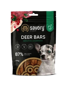 Джерки Savory Bars With Venison, батончики з оленіною, 100 г