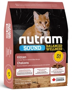Холистик корм для котят Nutram Sound Kitten S1 з куркою та лососем 340 г