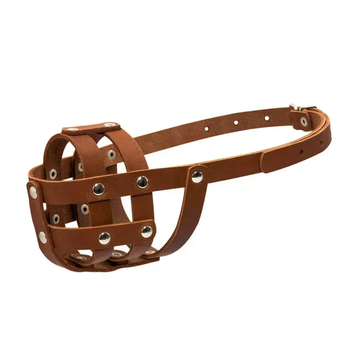 Collar №0 намордник для собак 25х6 см - коричневий