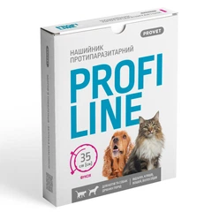 Нашийник PROVET PROFILINE для котів та собак 35 см, фуксія (інсектоакарицид)