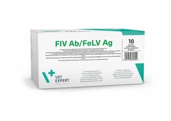 Vet Expert Експрес-тест FiV Ab/FeLV Ag Вет Експерт антитіла імунодефіциту котів, вірус лейкемії 10шт (58051)
