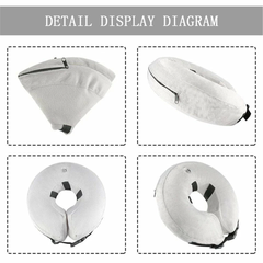 Захисний надувний нашийник для собак Derby Protective Inflatable Dog Cone Collar Grey (фастекс), L