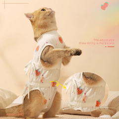 Одяг для котів після операції Hoopet Pure Cotton Strawberry L